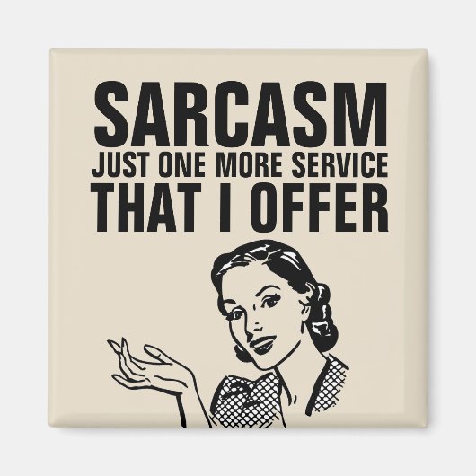 SARCASM RETRO HOUSEWIFF MAGNETS MAGNET (Vorne)