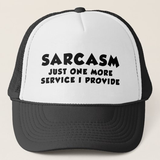 Sarcasm Service Kaffee-Tasse Truckerkappe (Vorderseite)