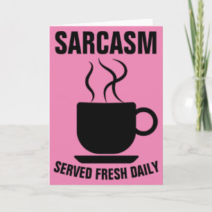 SARCASM SERVIERT FRISCHE TAGESKARTEN KARTE