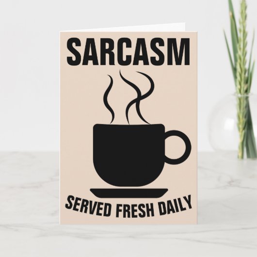 SARCASM SERVIERT FRISCHE TAGESKARTEN KARTE (Vorderseite)
