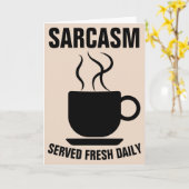SARCASM SERVIERT FRISCHE TAGESKARTEN KARTE (Gelbe Blume)