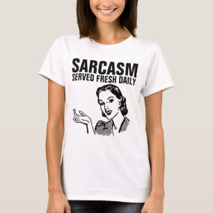SARCASM SERVIERTE FRISCHE TÄGLICHE MAMA T - Shirt
