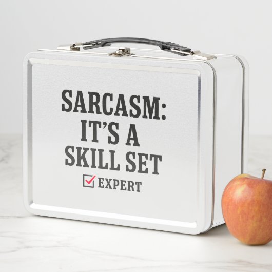 Sarcasm Skill Set Expert Typography Metall Brotdose (Beispiel)