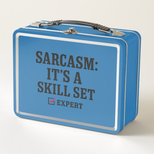 Sarcasm Skill Set Expert Typography Metall Brotdose (Vorderseite)