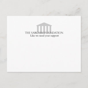 Sarcasm-Stiftung Postkarte