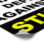 Sarcasm Stupidity Defense Poster Sign Funny (Ecke)