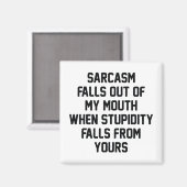 Sarcasm Stupidity Magnet (Vorderseite/Rückseite)