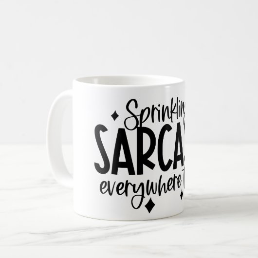 Sarcasm-Typografie Kaffeetasse (Vorderseite Links)