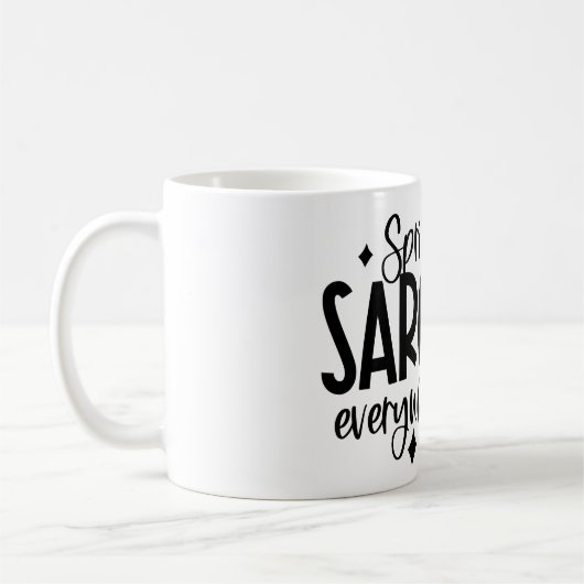 Sarcasm-Typografie Kaffeetasse (Links)