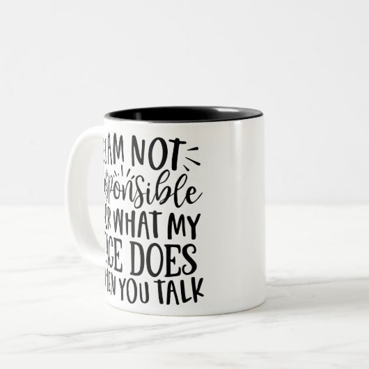 Sarcasm & Wit Coffee Mug Zweifarbige Tasse (Vorderseite Links)