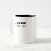 sarcasm zweifarbige tasse (Vorderseite Links)