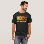 Sarcasme-Elemente des Spaßes Periodic Table Graphi T-Shirt (Vorne ganz)