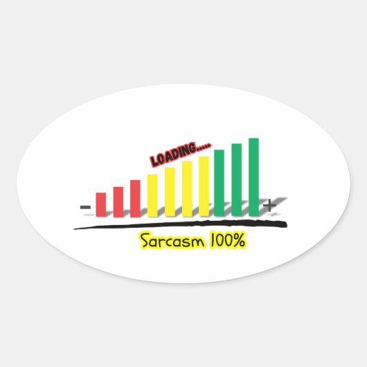 SarcasmMeter Ovaler Aufkleber (Vorderseite)