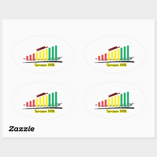 SarcasmMeter Ovaler Aufkleber (Blatt)