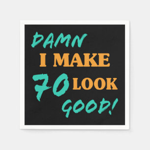 Sarcastic 70. Geburtstagsstatthöhe Serviette