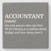Sarcastic Accountant Zitat Steinuntersetzer (Vorderseite)
