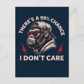 Sarcastic Affen Graphic in Backward Hat & Shades Postkarte (Vorderseite)