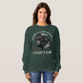 Sarcastic Affen Graphic in Backward Hat & Shades Sweatshirt (Vorne ganz)