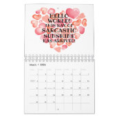 Sarcastic Affirmations Wall Calendar Feel pink Kalender (Mär 2026)