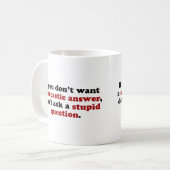 Sarcastic Answers Kaffeetasse (Vorderseite Links)