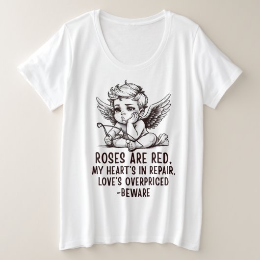 Sarcastic Anti-Valentine Cupid T-Shirt (Design vorne)