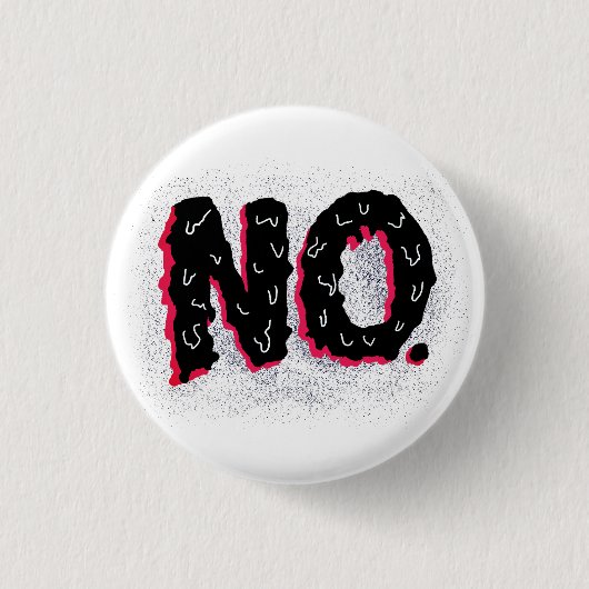 Sarcastic antisocial komische No Typografy Button (Vorderseite)
