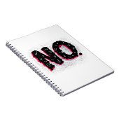 Sarcastic antisocial komische No Typografy Notizblock (Rechte Seite)