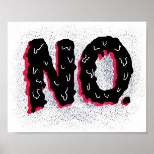 Sarcastic antisocial komische No Typografy Poster