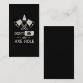 Sarcastic Ax Thrower Spaß Woodworking Lumberjack Visitenkarte (Vorne/Hinten)