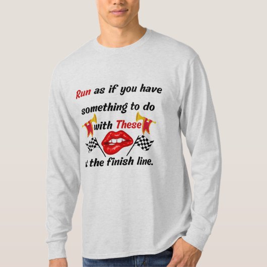 Sarcastic Badass Lips spielerisches, lustiges Runn T-Shirt (Vorderseite)