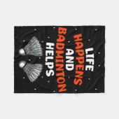 Sarcastic Badminton Player Spiel Match Spaß Joke Fleecedecke (Vorderseite (Horizontal))