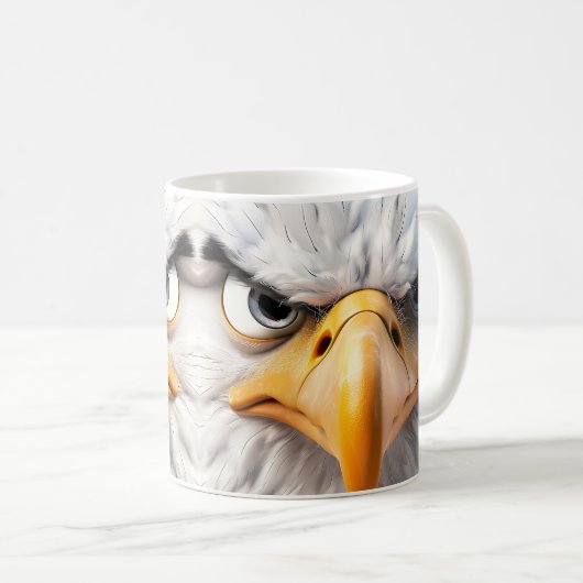 Sarcastic Bald Eagle Face Tasse (VorderseiteRechts)