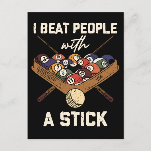 Sarcastic Billiard 8 Ball Spaß Pool Postkarte (Vorderseite)