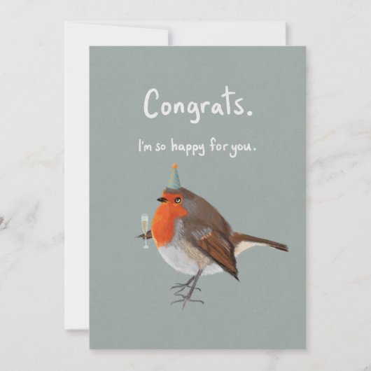 Sarcastic Bird Gratulations Card Karte (Vorderseite)