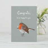 Sarcastic Bird Gratulations Card Karte (Stehend Vorderseite)