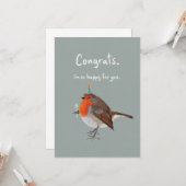 Sarcastic Bird Gratulations Card Karte (Vorderseite/Rückseite Beispiel)