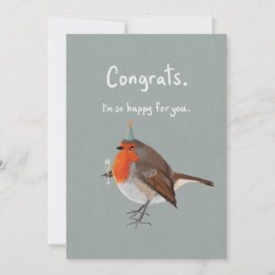 Sarcastic Bird-Gratulations-Karte Karte