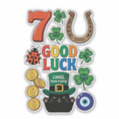 Sarcastic black cat  and Lucky charms Aufkleber (Vorderseite)