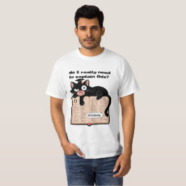 Sarcastic Black Cat auf Dictionary Meme T-Shirt