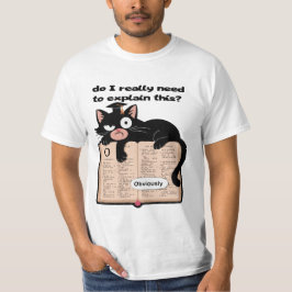 Sarcastic Black Cat auf Dictionary Meme T-Shirt