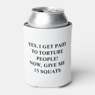 Sarcastic Black Text Personal Trainer Spaß Dosenkühler