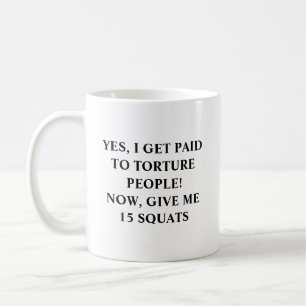 Sarcastic Black Text Personal Trainer Spaß Kaffeetasse
