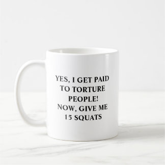 Sarcastic Black Text Personal Trainer Spaß Kaffeetasse