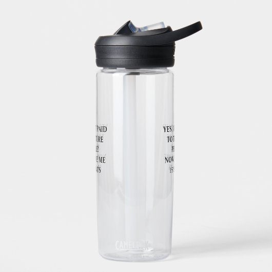 Sarcastic Black Text Personal Trainer Spaß Trinkflasche (Links)