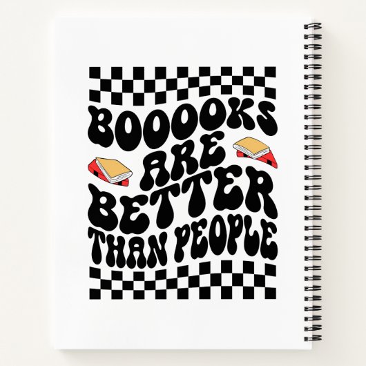 Sarcastic Book Lover "Books Are Better Than People Notizblock (Rückseite)