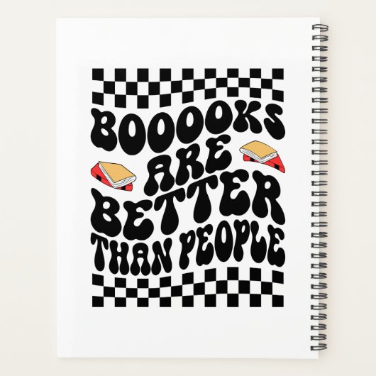 Sarcastic Book Lover "Books Are Better Than People Planer (Rückseite)