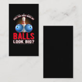 Sarcastic Bowling Ball Adult Humor Visitenkarte (Vorne/Hinten)