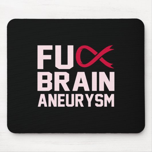 Sarcastic Brain Aneurysm Awareness Montag Unterstü Mousepad (Vorne)