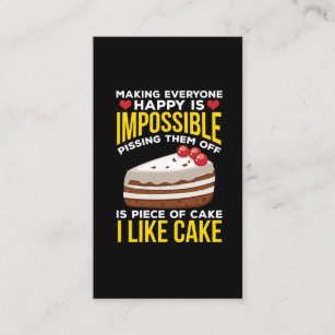 Sarcastic Cake Baker Lover Rude Baking Spaß Visitenkarte