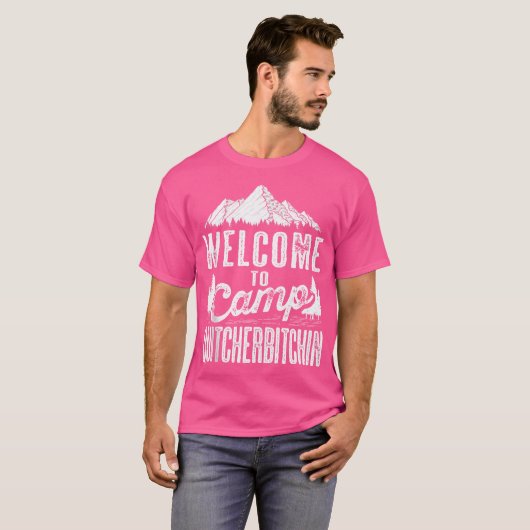 Sarcastic Camping Shirts mit Sprichwort Camp Quitc (Vorne ganz)